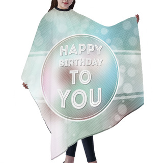 Personality  Happy Birthday Poster Vector Illustration   Hair Cutting Cape