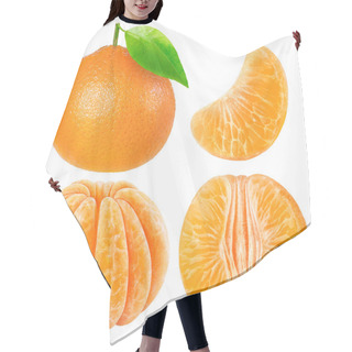 Personality  Collection Of Isolated Tangerine Pieces  Hair Cutting Cape