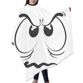 Personality  Angry Face Cartoon Expression Hair Cutting Cape