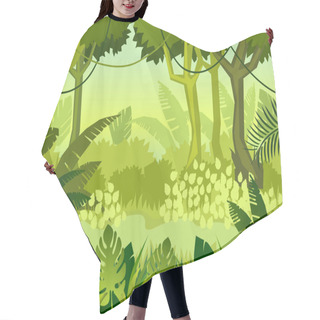 Personality  Jungle Forest Landscape Hair Cutting Cape