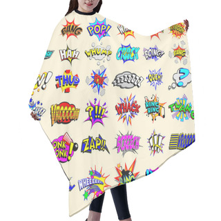 Personality  Cartoon Text Explosions Hair Cutting Cape