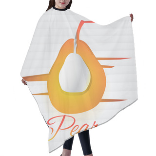 Personality  Vector Abstract Pear. Vector Illustration. Hair Cutting Cape