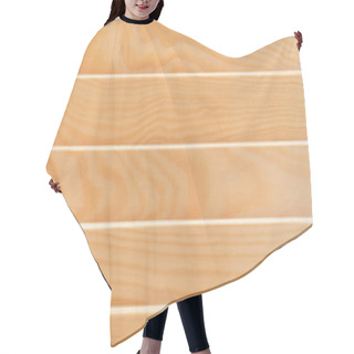 Personality  Background Of Pale Brown, Laminated Plastic, With Wood Imitation, Top View, Banner Hair Cutting Cape