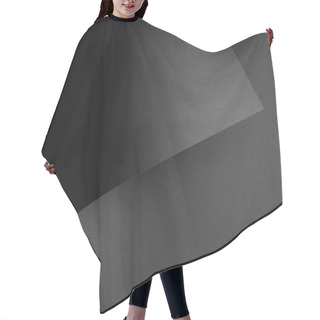 Personality  Dark Abstract Background With Black Rolled Paper Sheet Hair Cutting Cape