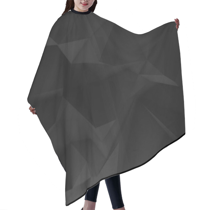 Personality  black minimalistic background from triangles. hair cutting cape