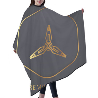 Personality  Blades Golden Line Premium Logo Or Icon Hair Cutting Cape
