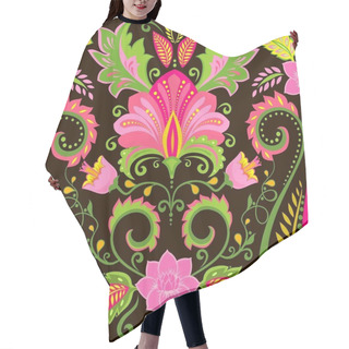 Personality  Wallpaper With Vintage Floral Ornament Hair Cutting Cape