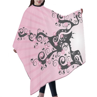 Personality  Floral Girl Hair Cutting Cape