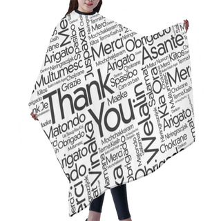 Personality  Thank You Word Cloud Background Hair Cutting Cape