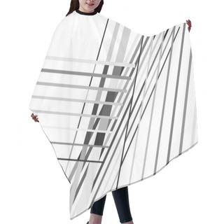 Personality  Abstract Geometric Art With Random, Chaotic Lines. Straight Crossing, Intersecting Lines Texture, Stripes Pattern Hair Cutting Cape