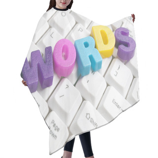 Personality  Words Word Made By Colorful Letters Hair Cutting Cape
