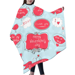 Personality  Doodle Valentine Frames Hair Cutting Cape