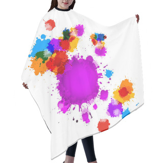 Personality  Colorful Vector Splashes Abstract Background  Hair Cutting Cape