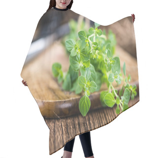 Personality  Fresh Oregano On Table Hair Cutting Cape