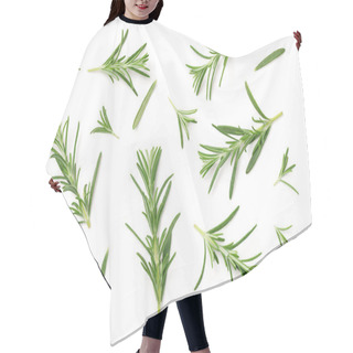 Personality  Rosemary Isolated On White Background Hair Cutting Cape