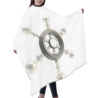 Personality  Steering Control Wheel Shiny And Glossy Isolated Hair Cutting Cape