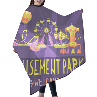 Personality  Amusement Park Poster Hair Cutting Cape