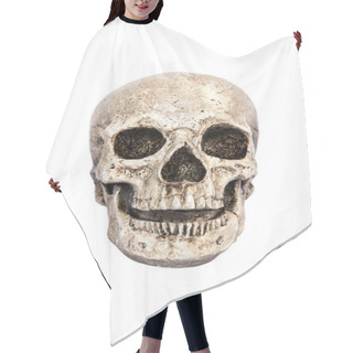 Personality  Human Skull Front View Hair Cutting Cape