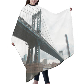 Personality  Manhattan Bridge And Skyline With Skyscrapers Of New York City On Background Hair Cutting Cape
