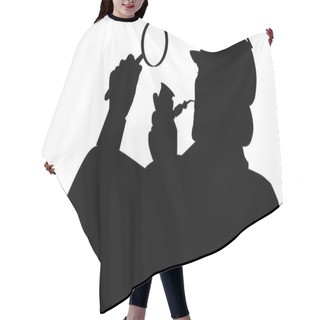 Personality  Sherlock Holmes Vector Illustration Hair Cutting Cape