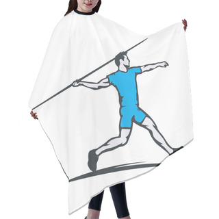Personality  Sportsman Javelin Thrower Hair Cutting Cape