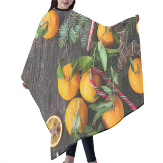Personality  Tangerines (clementines) In Christmas Decor Hair Cutting Cape