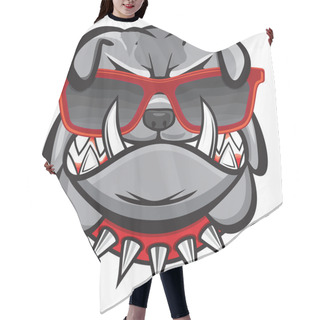 Personality  Dog With Retro Glasses Hair Cutting Cape