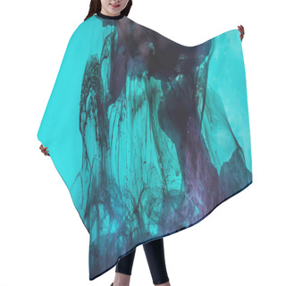 Personality  Magic Background With Dark Blue Swirls Of Paint In Turquoise Water Hair Cutting Cape