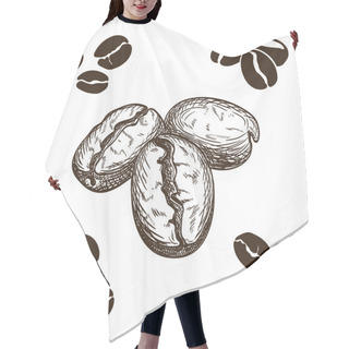 Personality  Coffee Beans Hair Cutting Cape
