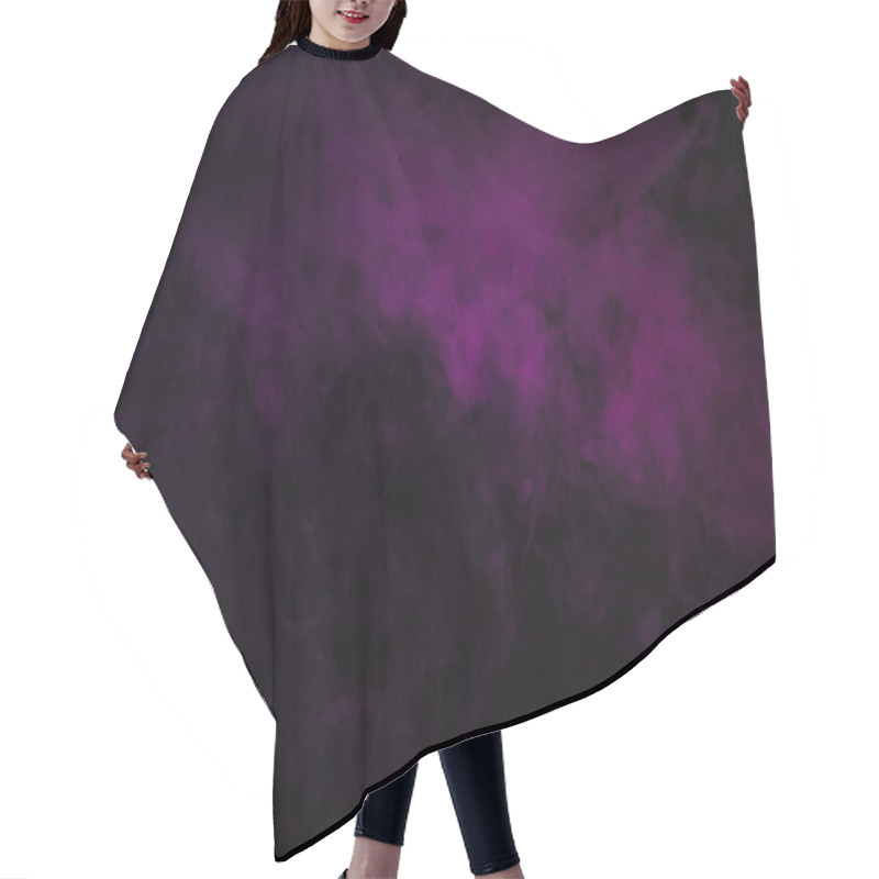 Personality  Abstract Black Background With Violet Smoke  Hair Cutting Cape