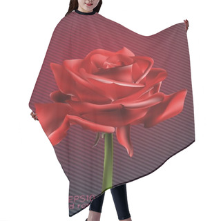 Personality  Beautiful Red Rose, Vector Illustration Hair Cutting Cape