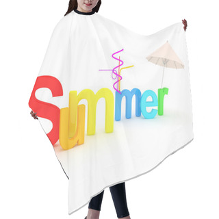 Personality  Word Summer With Colourful Letters Hair Cutting Cape