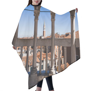 Personality  View Of Ancient Buildings And Saint Mark Bell Tower In Venice, Italy  Hair Cutting Cape