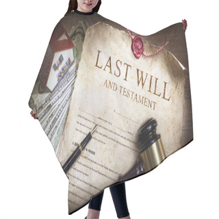 Personality  Last Will And Testament With Money And Planning Of Inheritance Hair Cutting Cape
