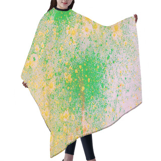 Personality  Orange, Yellow And Green Colorful Holi Paint Explosion Hair Cutting Cape