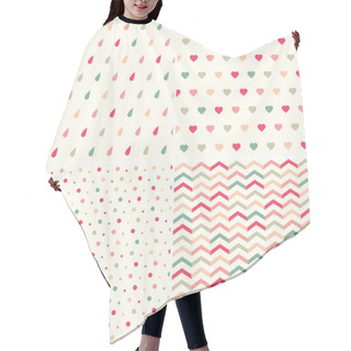 Personality  Set Of Cute Vector Pattern Hair Cutting Cape