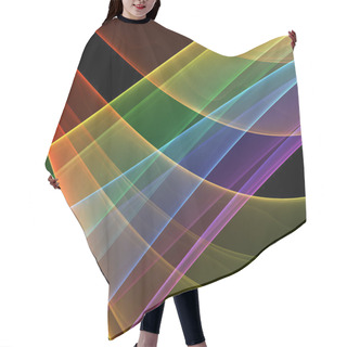 Personality  Mystical Colored Curves Hair Cutting Cape