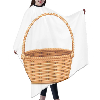 Personality  Wicker Basket Realistic Isolated  Hair Cutting Cape
