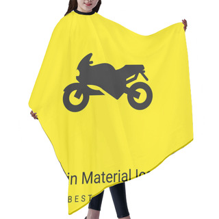 Personality  Bike Minimal Bright Yellow Material Icon Hair Cutting Cape