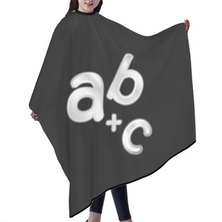 Personality  Alphabet Silver Plated Metallic Icon Hair Cutting Cape