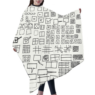 Personality  Hand Drawn Rectangles And Squares Isolated On Light Background Hair Cutting Cape
