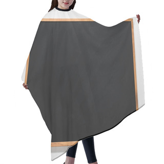 Personality  Empty School Blackboard In Wooden Frame Hair Cutting Cape