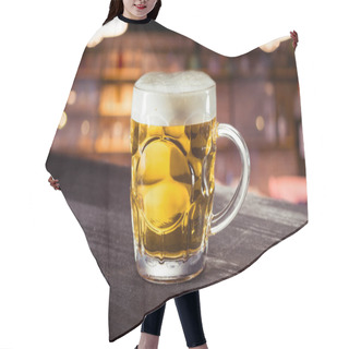 Personality  Glass Of Beer On Table Hair Cutting Cape