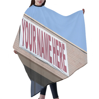 Personality  Large Banner On A Building Advertising Vacancy Hair Cutting Cape
