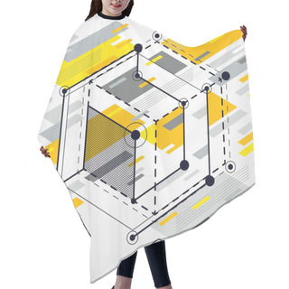Personality  Template 3D Yellow Design Layout For Brochure , Flyer , Poster,  Hair Cutting Cape