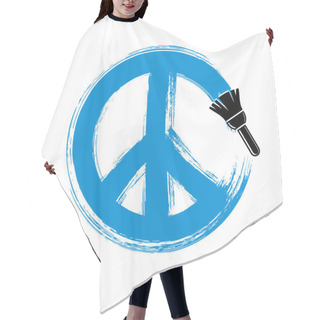 Personality  Icon Of Peace Sign Hair Cutting Cape