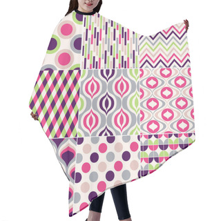 Personality  Colorful Seamless Geometric Pattern Hair Cutting Cape