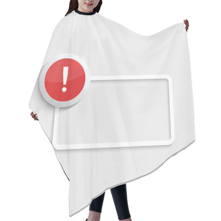 Personality  Exclamation Mark Icon. Hair Cutting Cape