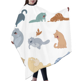 Personality  Collection Of Cat Icons Hair Cutting Cape