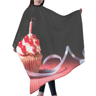Personality  Surprise Cupcake With Candle Hair Cutting Cape